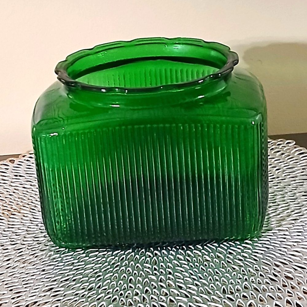 Vintage green jar